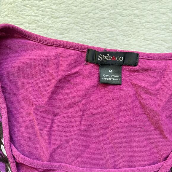 Vintage Wrap Top \ Y2K Patterned Blouse by Style & Co. - Picture 2 of 5